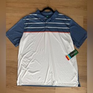 NWT Men’s Pro Tour light weight Navy Blue and White Golf Polo Sz XXL